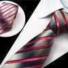 Spoločenská pánska kravata so vzorom v ružovo - sivej farbe