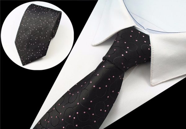 Spoločenská pánska kravata hviezdne nebo v čiernej farbe