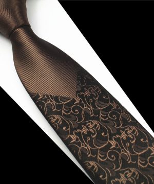 Pánska spoločenská kravata v medeno-hnedom prevedení