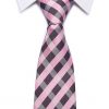Kvalitná pánska kravata v ružovej farbe s pásikmi