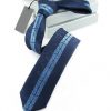 Prepracovaná pánska kravata v modrej farbe s modrým vzorom