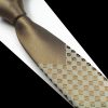 Pánska spoločenská kravata v zlato - hnedom prevedení