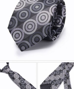 Kvalitná pánska kravata v sivej farbe s kruhmi