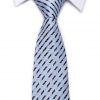 Kvalitná pánska kravata v svetlo modrej farbe s pásikmi