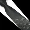 Luxusná pánska kravata v čiernej farbe s bodkami