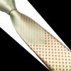 Luxusná pánska kravata v zlato - pomarančovej farbe so vzorom