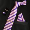 Veľká kravatová sada 08 - kravata+manžetové gombíky+spona+vreckovka