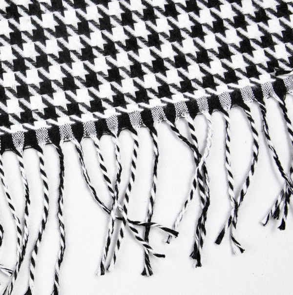 Bavlnený pánsky zimný šál - moderná kohútia stopa ( 180 x 35 cm )