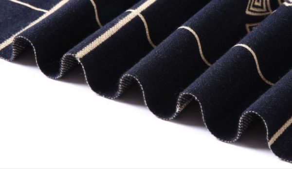 Kvalitný pánsky šál z vlny a bavlny ( 180 x 30 cm ) - Vzor 08