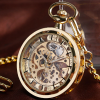 Prepracované pánske vreckové hodinky v luxusnom zlatom prevedení