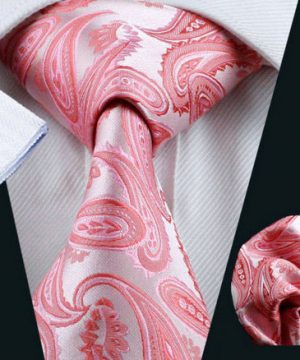 Elegantný kravatový set - kravata + manžety + vreckovka, vzor 11