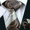 Elegantný kravatový set - kravata + manžety + vreckovka, vzor 12