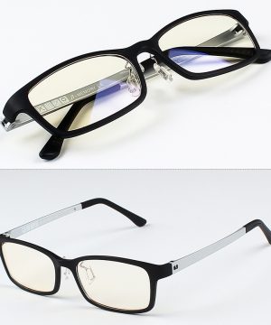 Štýlové pánske okuliare na prácu s počítačom - strieborno-biele