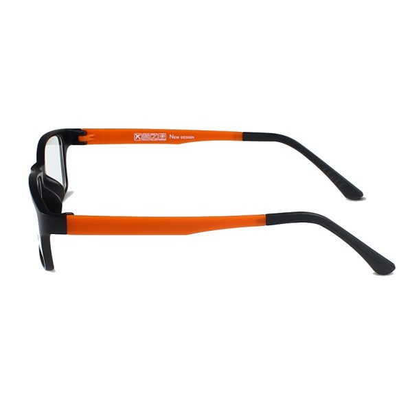 Kvalitné pánske okuliare na prácu s počítačom s ľahčeným pomarančovým rámikom