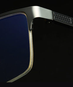 Štýlové pánske okuliare na počítač s čiernym hranatým rámom