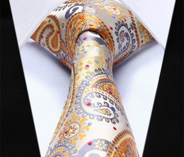 Luxusný pánsky kravatový set - kravata + vreckovka, vzor 31