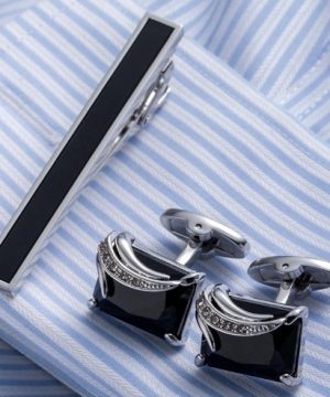 Luxusný pánsky set - manžetové gombíky a kravatová spona model07