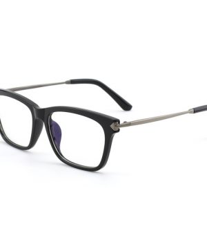 Odľahčené pánske okuliare na počítač s flexibilným sivo-čiernym rámom