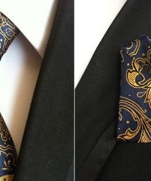 Pánsky hodvábny kravatový set - kravata + viazanka, model D