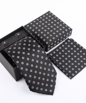 Pánsky kravatový set - kravata + manžety + vreckovka_model 1
