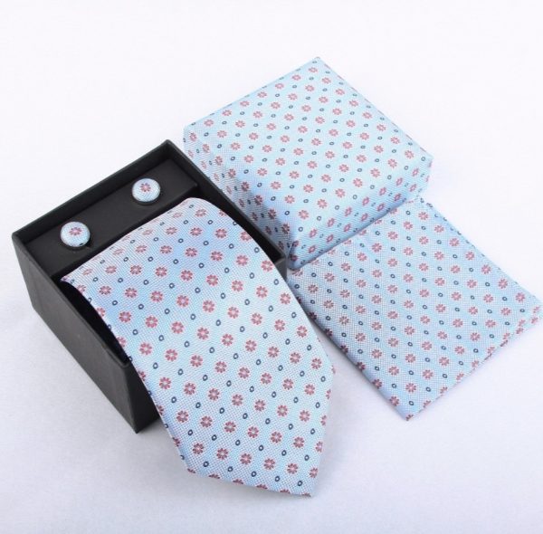 Pánsky kravatový set - kravata + manžety + vreckovka_model 9