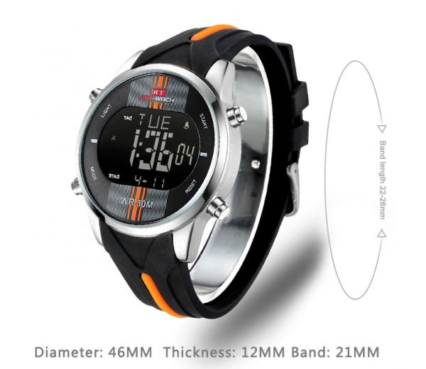 Športové pánske digitálne hodinky s nadčasovým dizajnom vo viac farbách
