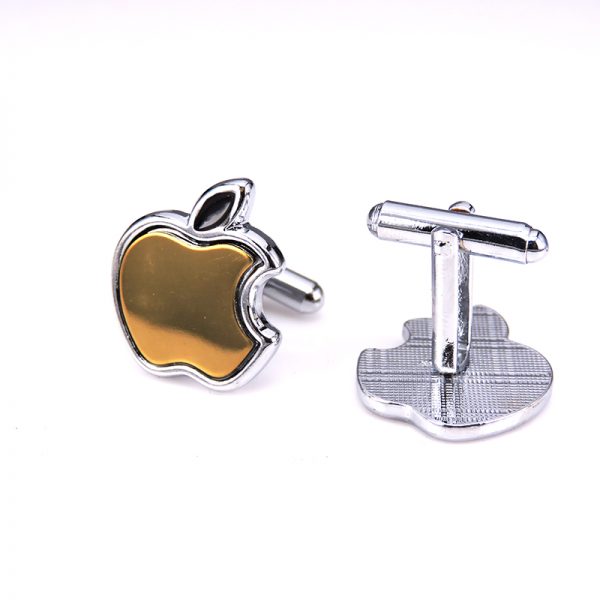 Štýlové manžetové gombíky, manžety so zlatým logom Apple