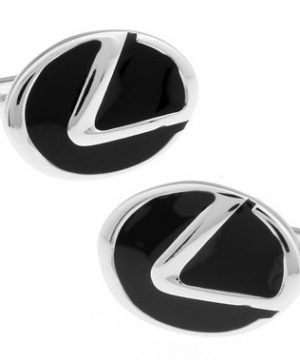 Štýlové manžetové gombíky, manžety v striebornej farbe s logom Lexus