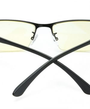 Štýlové pánske okuliare na počítač s čiernym hranatým rámom
