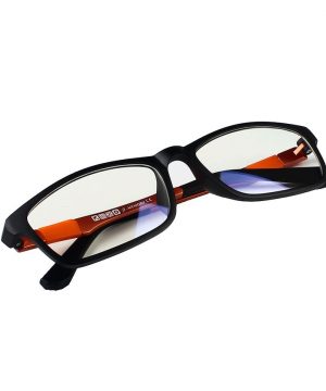 Štýlové pánske okuliare na prácu s počítačom v pomarančovej farbe