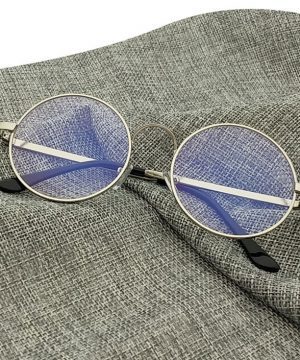 Štýlové retro pánske okuliare na počítač so strieborným rámikom