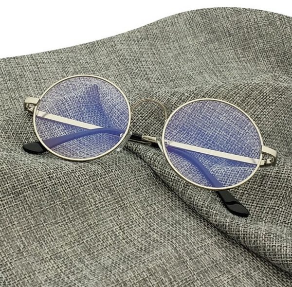 Štýlové retro pánske okuliare na počítač so strieborným rámikom