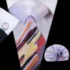 Pánsky kravatový set - kravata + manžety + vreckovka s umeleckým vzorom