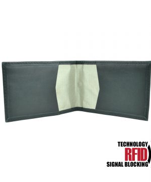 RFID kožené púzdro v čiernej farbe vybavené blokáciou RFID / NFC