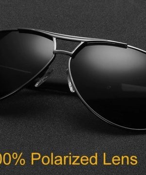 Kvalitné polarizované pánske slnečné okuliare s čiernym rámikom