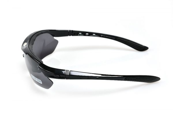 Športové polarizované okuliare s 5 vymeniteľnými viac-účelovými sklami - čierne