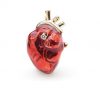 Prepracovaná smaltovaná brošňa prívesok na náhrdelník v tvare srdca