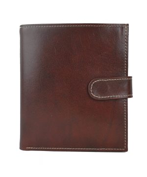 Pánska exkluzívna kožená peňaženka č.8333 v tmavo hnedej farbe