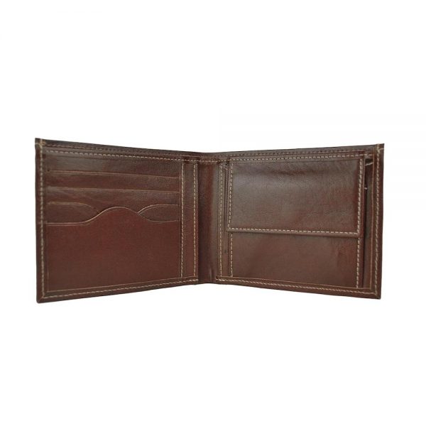 Pánska peňaženka z pravej kože č.8406 v tmavo hnedej farbe