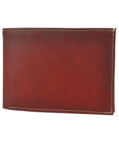 Pánska kožená peňaženka č.8552, ručne tieňovaná v bordovej farbe