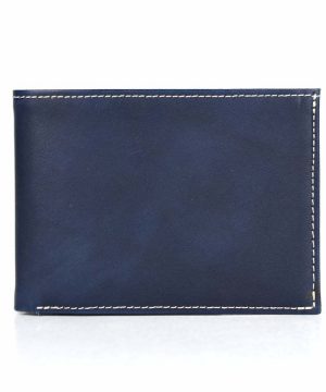 Pánska kožená peňaženka č.8552, ručne tieňovaná v modrej farbe