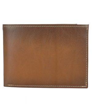 Pánska kožená peňaženka č.8552, ručne tieňovaná v hnedej farbe