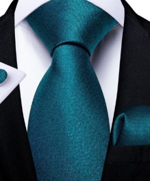 Tyrkysová pánska sada - kravata + manžetové gombíky + vreckovka