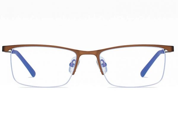 Business štýlové okuliare s filtrom proti žiareniu monitora - hnedé