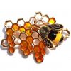 Luxusná brošňa v tvare prepracovanej včely na medovom plaste