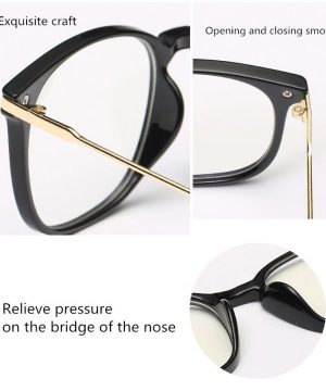 Luxusné okuliare na prácu s počítačom so zlato-čiernym rámikom