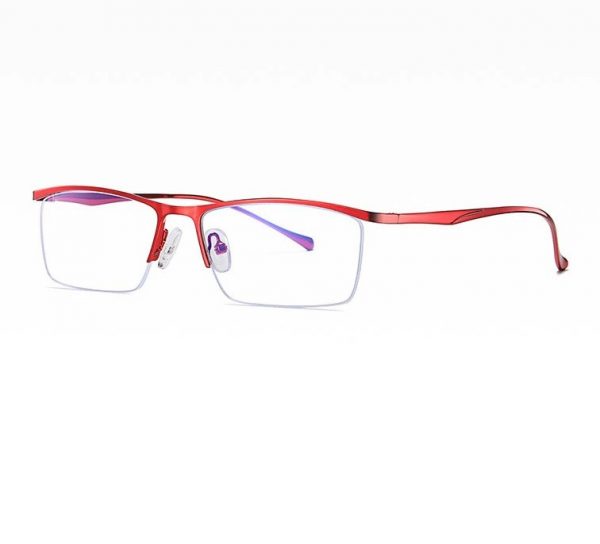 Štýlové pánske okuliare na prácu s počítačom v červenej farbe