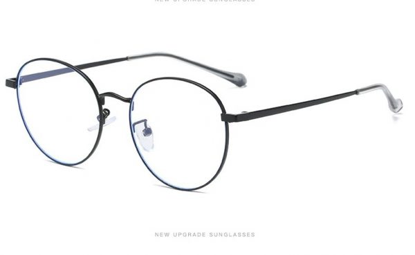 Štýlové vintage okuliare na prácu s PC s čiernym rámikom