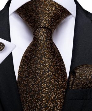 Viazanková sada s jemným vzorom - kravata + manžetové gombíky + vreckovka