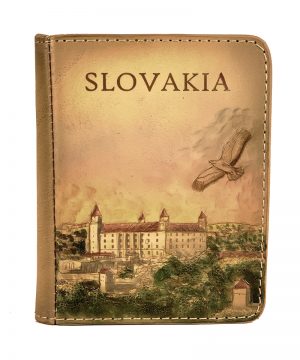 Ručne tvarovaný, vyklepávaný reliéfny kožený diár - Slovakia, Bratislavský hrad